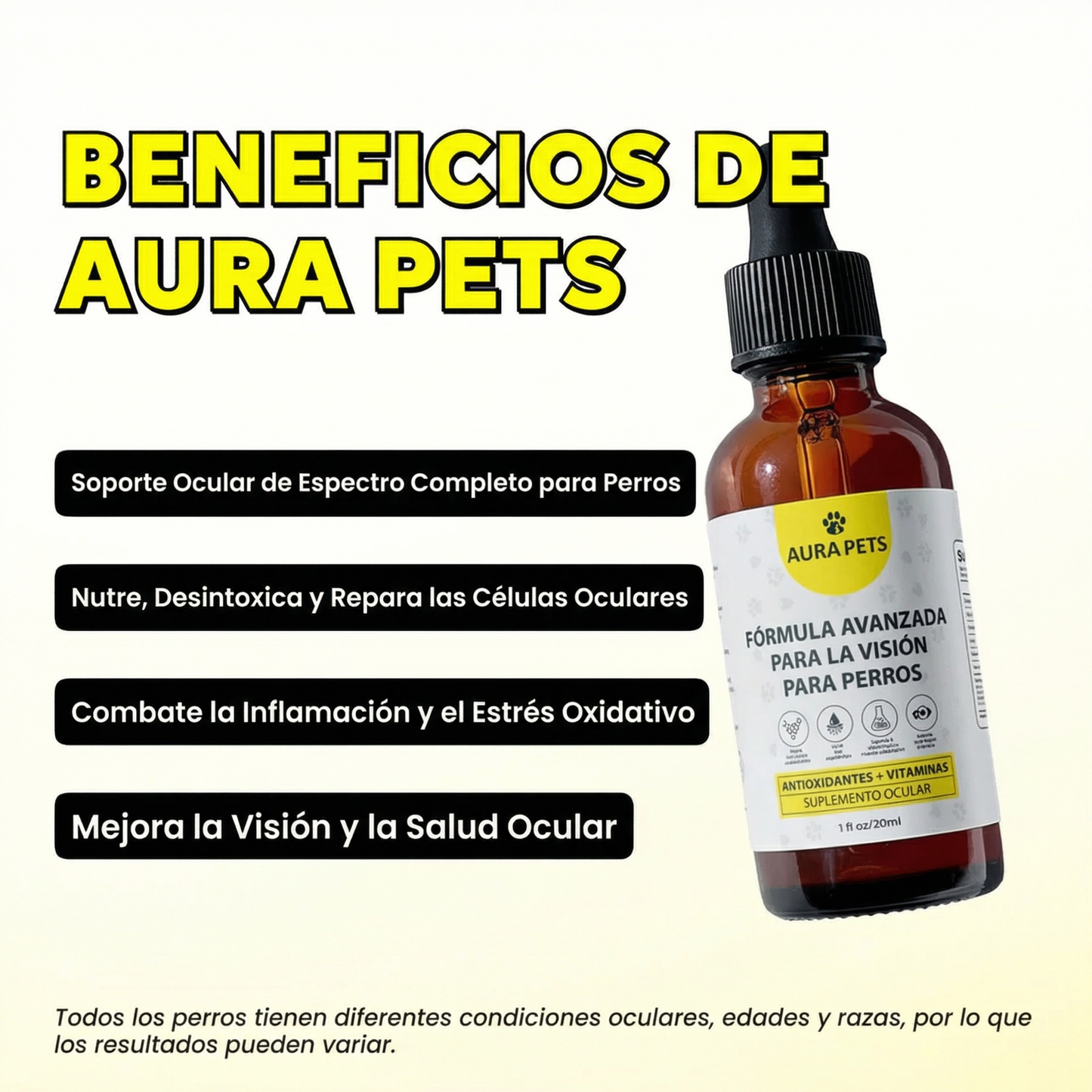 AuroPets Potente apoyo para limpiar los residuos celulares, a nutrir y a rejuvenecer las células oculares